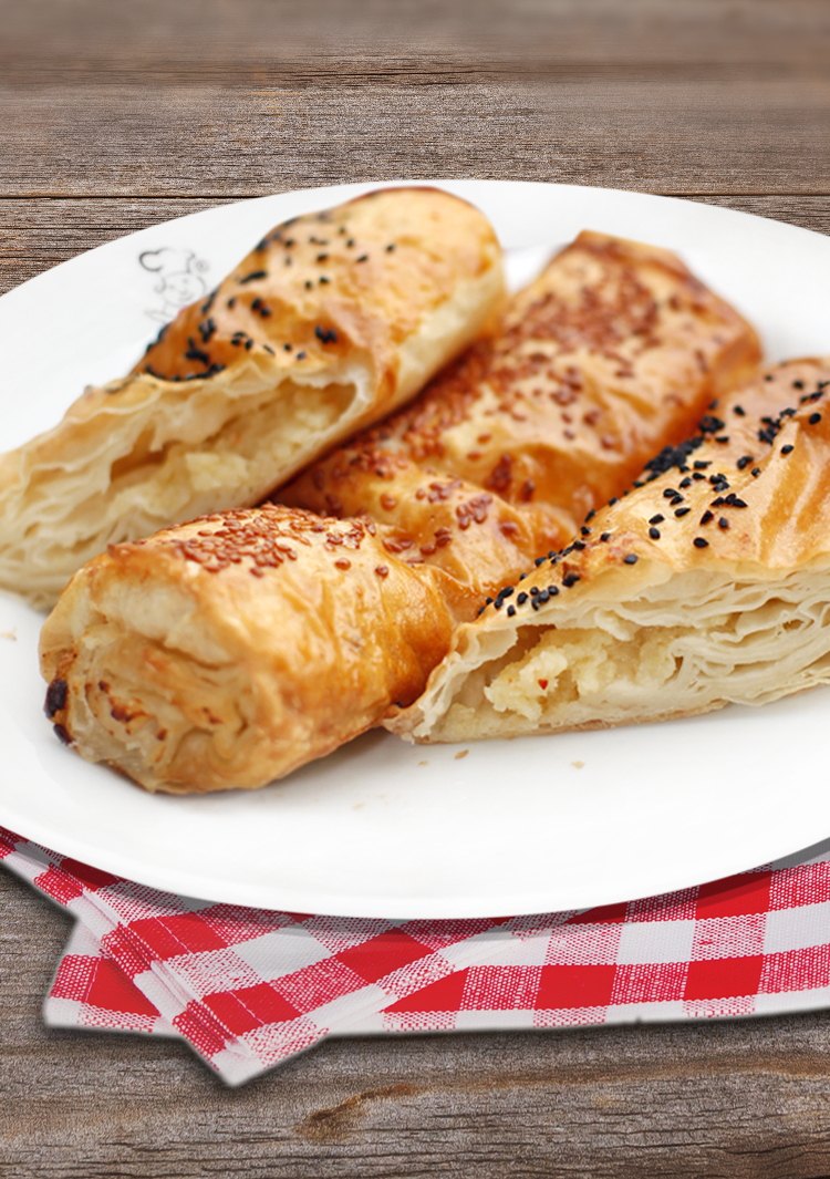 Phyllo pastry with potato and cheese